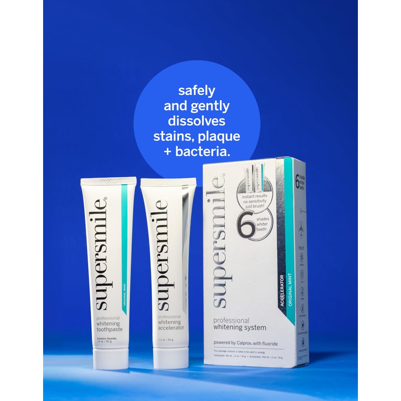 Supersmile Teeth Whitening System - Whitening Toothpaste and Accelerator -