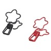 100pcs Binder Clips Black Red Cute Cartoon Flower Shape Metal