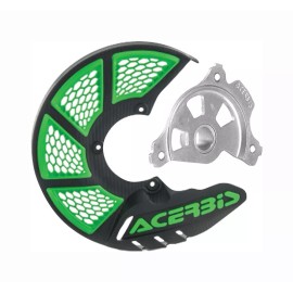 Acerbis X-Brake Vented Front Disc Cover Kit Black/Green Fits KAWASAKI KX 250 450