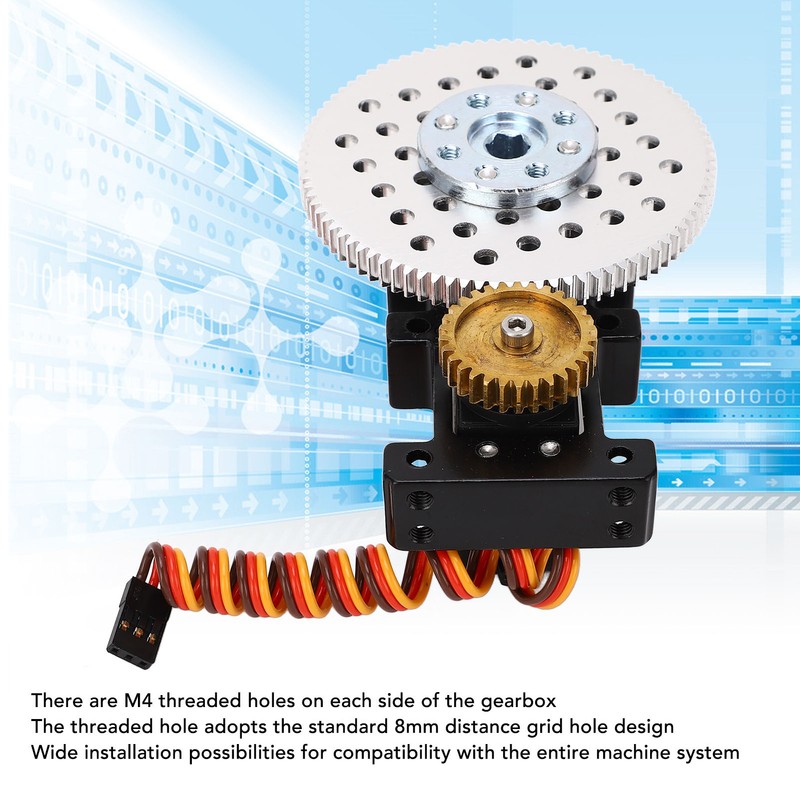 Servo Steering Gear Box 3:1 Ratio Feedback Continuous Mode Servo