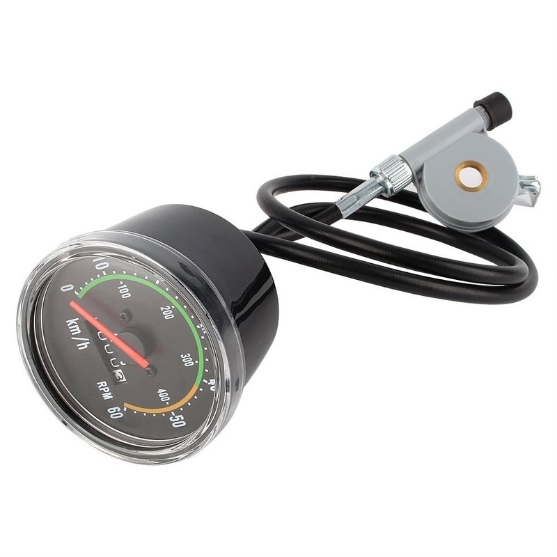 ZJchao New Resettable Analog Bike Speedometer Odometer Black Classic Style