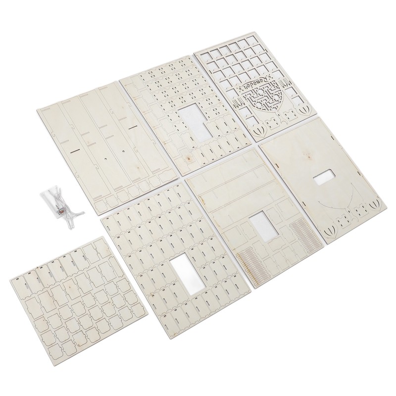 Wooden Ramadan Calendar 30 Storage Drawers LED Light Decorative DIY