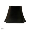 Royal Designs, Inc. Rectangle Cut Corner Hardback Lamp Shade, HB-810-12BLK/GL,
