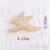 KINCHYGO, 3 Pack Starfish Hair Claw Metal Metals Pearl Jaw