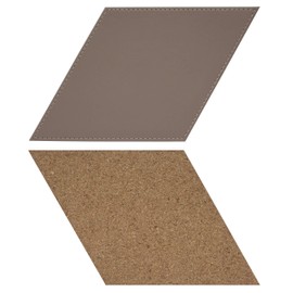 FreeForm CONNECT - Untersetzer Diamant taupe, Kunstleder/Kork, Maße: 22 x 17 cm