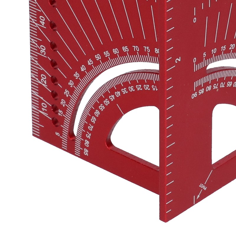 Woodworking Square Size Measure Ruler Aluminum Alloy 3D Mitre 45