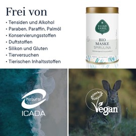 BIO Spirulina Face Mask, Completely Plastic-Free, Deep Cleansing Algae Mask, Zero Waste