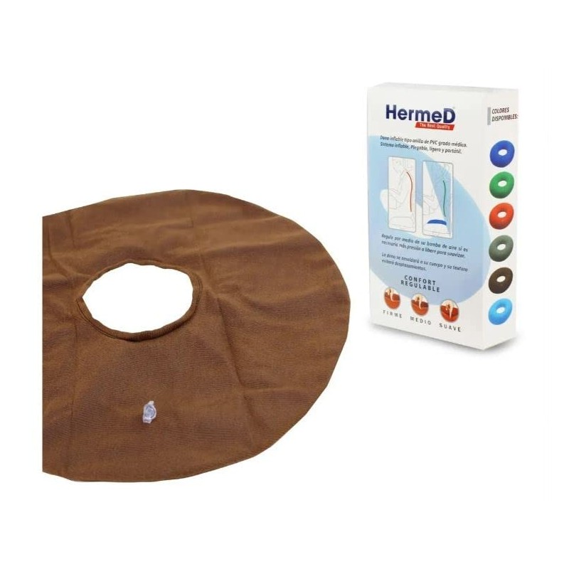 Hermed Cojin Tipo Dona Inflable (Cafe)