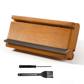 TAOZUA Guitar Fret Beveling File for Fret End Dressing, Hard Merbau Made Guitar Fret Crowning End Bevel File 3/23/35° Luthier File Tool