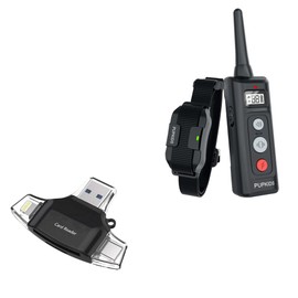 BoxWave Smart Gadget Compatible with PATPET 325 Dog Training Collar - AllReader SD Card Reader, microSD Card Reader SD Compact USB - Jet Black