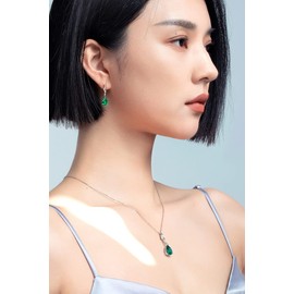 JIANGXIN Unique Design Popular Teardrop Shaped Earrings, 925 Silver, Birthstone, Women's, Elegant, Office, Women, Deluxe, Simple, Stylish, Gift, Stud Earrings, Birthday Present, Sterling Silver