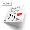 Hunts England - 25th Wedding Anniversary Card - Happy Silver