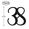 Black Glitter 38th Birthday Centerpiece Sticks, 12-Pack Number 38 Table