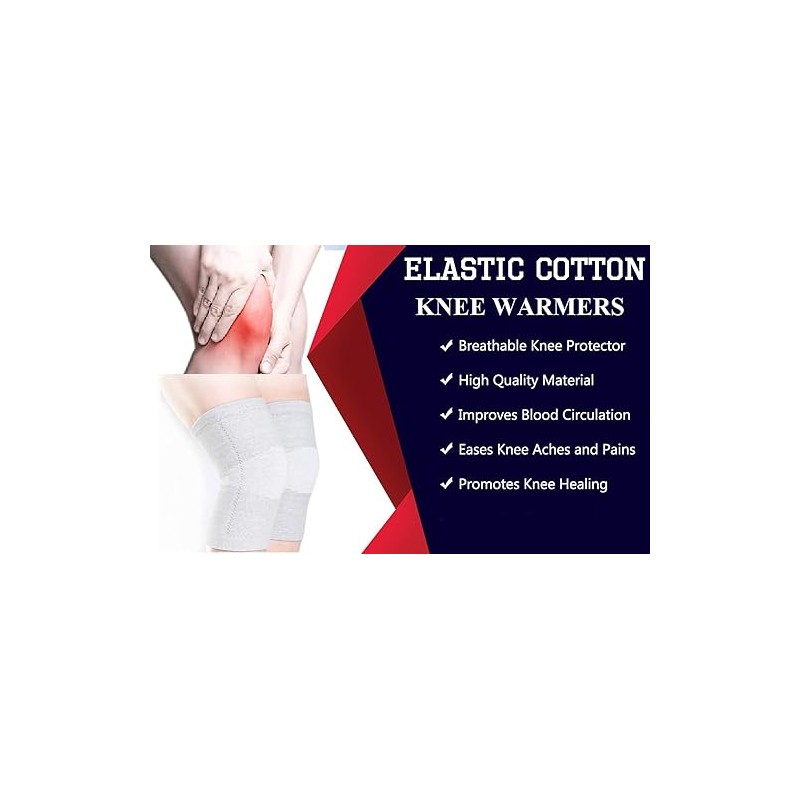 Thermal Knee Warmer with Warm Lining Stretchy Knit Knee Sleeve