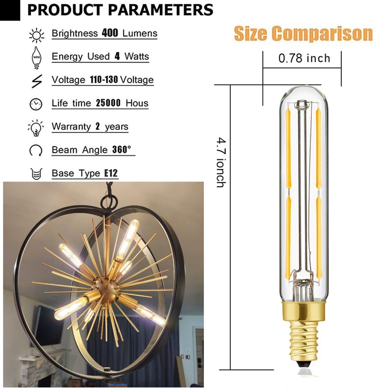 Leools E12 LED Bulb Dimmable 4W Equal 3000K Soft White