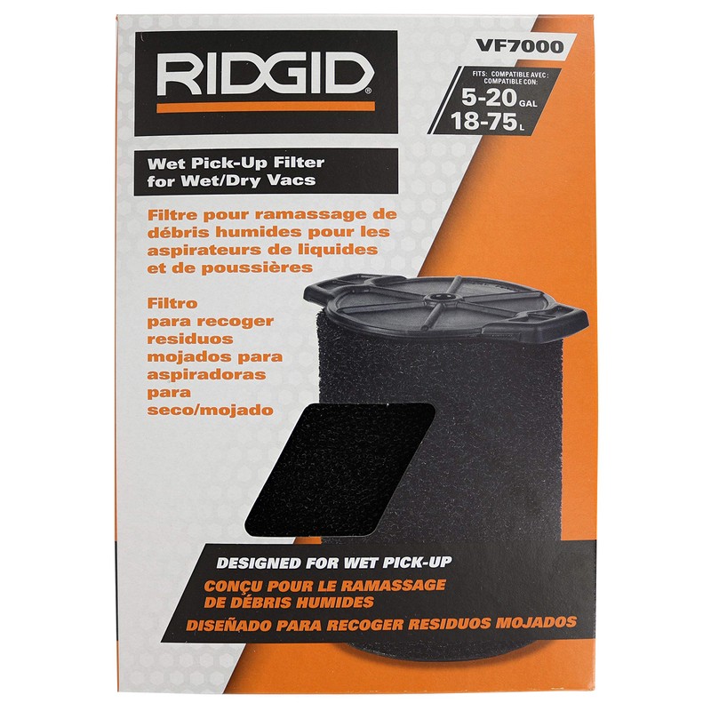 Ridgid VF7000 Genuine Replacement Foam Wet Application Only Vac Filter