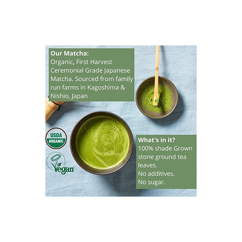 Kenko Organic Ceremonial Grade Matcha Green Tea Powder - 1