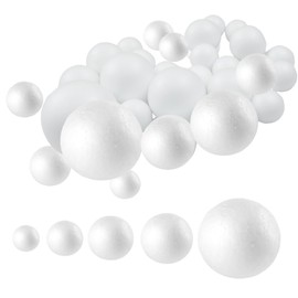 Hordion Styrofoam Balls for Crafts - 70 Pack Polystyrene Foam Balls 5 Sizes Craft Foam Balls 0.8 1.2 1.6 2 2.4 Inch for Art Craft Household School Projects Party Decoration