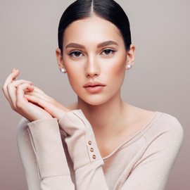 Silver Star Stud Earrings for Women Cubic Zirconia Stud Earrings Crystal Earrings Handmade Earrings for Girls