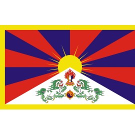 Flag Mall USA Tibet Flag Double Sided 3x5 Feet Tibet Flag
