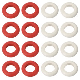 16 Pack Small Bumper Pool Rubber Rings,Bumper Pool Table Replacement Parts Fit Bumper Pool Table, Brought New Life to Old Hard Bumpers（8 Red and 8 White