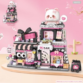 MEIEST Mini City Shop Street View Building Blocks Model Set, Simulation Animals Architecture Collection Particles Construction Brick Toy, Home Decoration (Gift Shop)