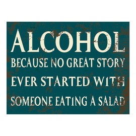 Bang Tidy Clothing Metal Bar Signs Tin Plaque Vintage Style - Ideal Accessories for Home Bar Pub Shed Man Cave Gift - 3 Sizes No Great Story Words 1