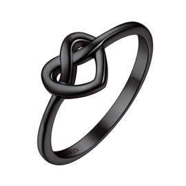 ChicSilver Celtic Love Knot Ring for Women 925 Sterling Silver Friendship Heart Knot Ring Always with You Wedding Ring Band Jewelry