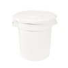 Zedfire Feed and Seed Storage Container, 20 Gallon White Round