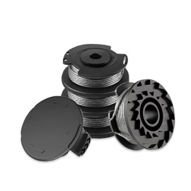 Viilich Pack of 4 grass trimmer thread spools for Bosch ART 23 SL/ART 26 SL, nylon replacement spool (F016800569 + F016800385), with 1 x trimmer spool cap (F016F04557), nylon replacement thread spool