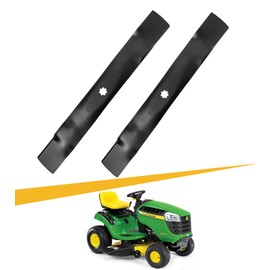 ELELLAGERY 2pcs 42 inch Lawn Mower Mulching Blades Fit for John Deere Garden Mowers with 42" Deck Replace OEM GX22151, GY20850, 50-3231