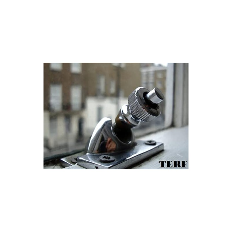 TERF® Traditional Polished Chrome Sash Window Lock Fastener Brighton Pattern
