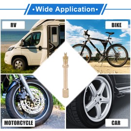 VekAuto 1pc 70mm Tire Valve Extension Universal Copper 180 Degree Tyre Valve Stem Extender for Car Motorcycle RV Truck Bike