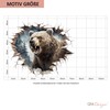 GRAZDesign Wall Sticker Bear Wall Breakthrough Wall Sticker Brown Bear