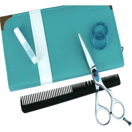 Awans Professional Hairdressing Barber Salon Scissors, Stainless Steel Sharp Razor Edge 5.5"- Silver