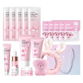 Sakura Sakura Face Care Set, Moisturising Skin Care Sets, Cherry Blossom Skin Care Kit for Girl
