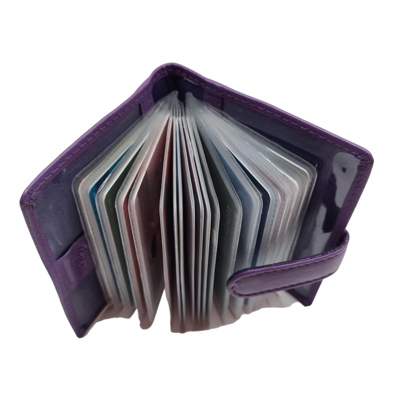 TheGloveHut Unisex Genuine Leather Credit Card Holder 20 Cards RFID