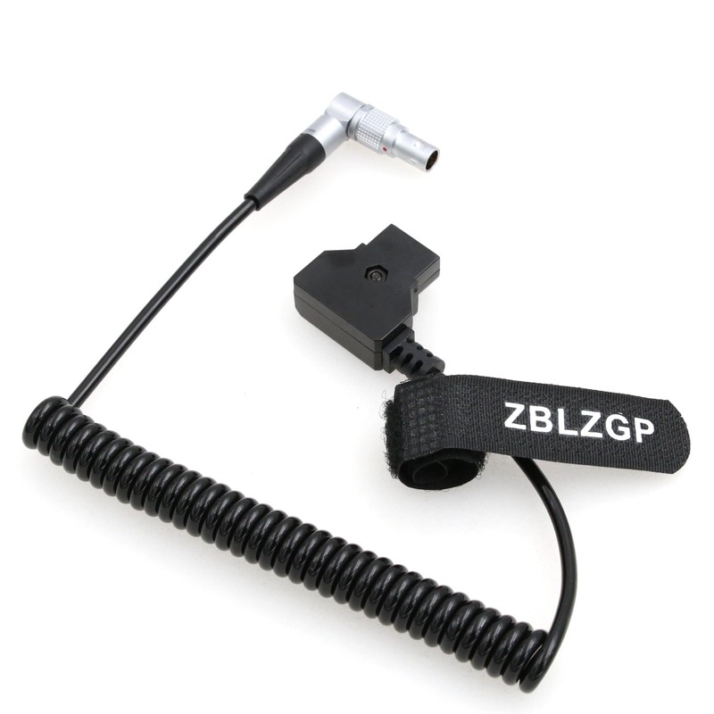 ZBLZGP D-Tap to Right Angle 4 Pin Male Coiled Cable