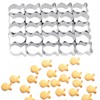 Cracker Cutter for Gold Fish,Stainless Steels Small Cookie Cutters,25 Cavity