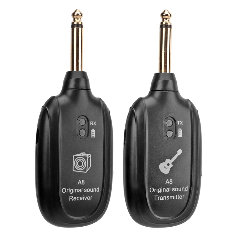 Wireless Guitar System 20Hz to 20KHz UHF Rechargeable Guitar Transmitter