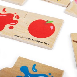 Bigjigs Toys Colour Splash Match Puzzles (30pc)- 10 Wooden Colour Match Puzzles, Quality Colour Matching Games for 2 Year Olds, Toddler Puzzles & Learning Toys for 18+ Months