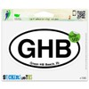 GHB Green Hill Beach RI Oval Vinyl Car Bumper Window Sticker 3" x 2"