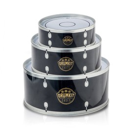 SUCK UK SUCK UK Drumset tins, Black/Ivory