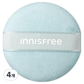 Innisfree mini powder puff, sky blue, 4 pieces / 이니스프리 미니 파우더 퍼프, 스카이블루, 4개