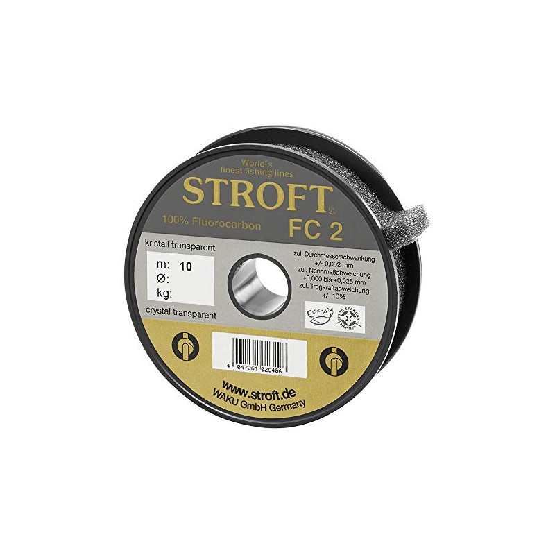 Stroft FC2 Fluorocarbon Line 10 m Leader 0.820 mm 37