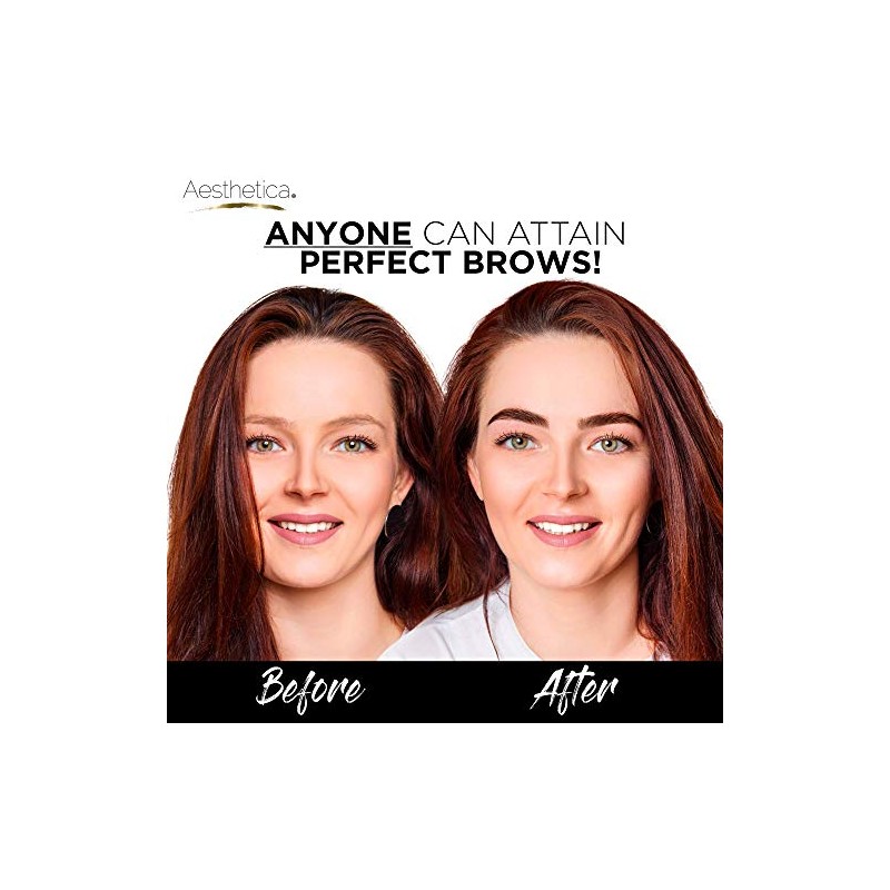 Aesthetica Cosmetics Brow Contour Kit â€" 16-Piece Contouring Eyebrow Makeup
