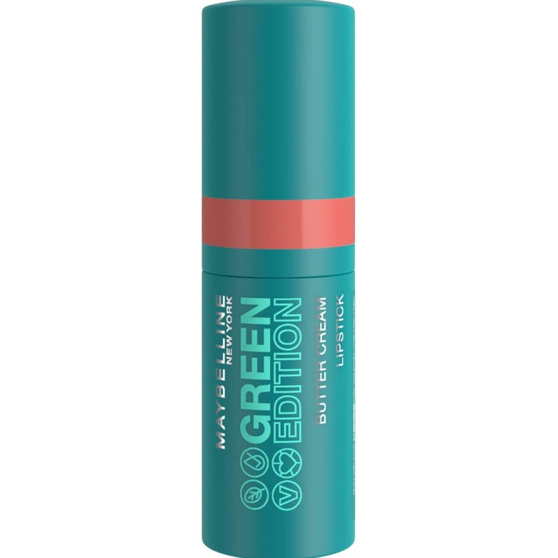 Maybelline New York Green Edition Buttercream Lipstick 013 Shell, 3.4