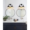 pasentel Matte Black Bathroom Light Fixtures, 2 Light Bathroom Vanity