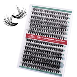 Lash Clusters 3D Effect Individual Lashes FANVAN 280pcs 30D+40D D Curl 9mm-16mm Eyelash Clusters Wispy Lashes Fluffy Cluster Lashes Natural Soft DIY Lash Extension