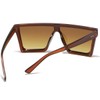aisswzber Square Oversized Sunglasses for Women and Men Fashion Flat